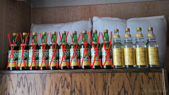 Alkohol starý - vodka, griotte, žitná, režná, gin