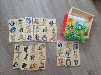 Dřevěná skládanka Krteček