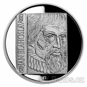 Pamětní stříbrná mince ČNB 2023 Jan Blahoslav PROOF