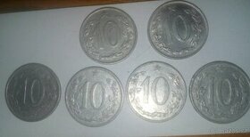 10 haléřů-1962,1967,1968,1969 - 1