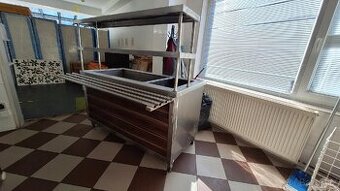 Výdejní stůl na teplé potraviny 70-150-85 cm / 60cm Nastavec