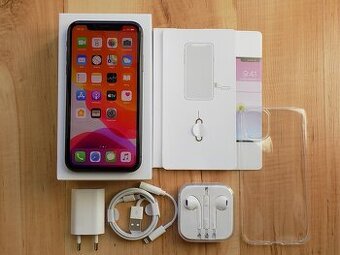 APPLE iPhone 11 64GB Black - ZÁRUKA - TOP STAV-100%BAT.
