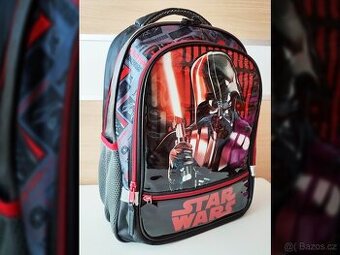 Dětský batoh STAR WARS, černo-šedo-červený, reflex…