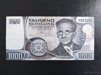 BANKOVKA RAKOUSKO 1000 SCHILLING 1983
