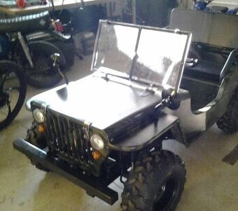 XTC JEEP WILLYS KINDERAUTO 150ccm 4TAKT MOTOR 2-SITZER AUTO - 1