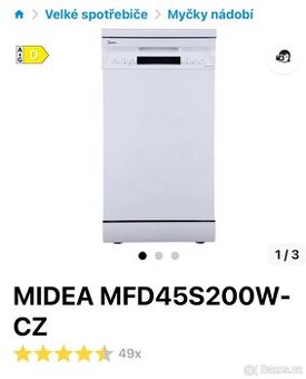 Myčka Midea, plně funkční