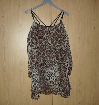 Leopardí hedvábné šaty Marciano Guess