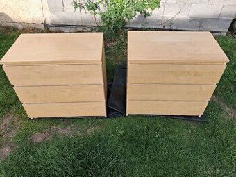 2x ikea komoda Malm bříza 3 zásuvky