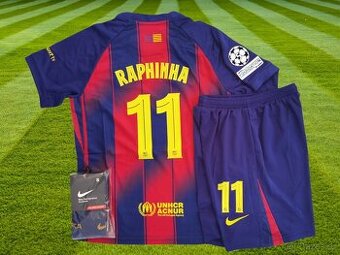 Dětský fotbalový dres Raphinha – FC Barcelona 25/26