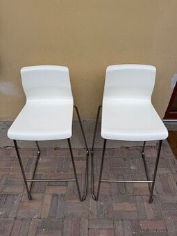 Barové židle bílé IKEA 2 ks - TOP