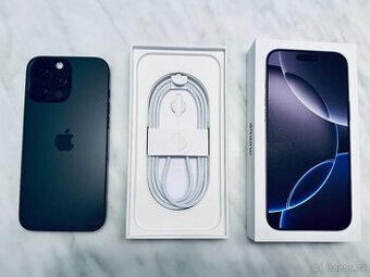 📱 iPhone 16 Pro Max 256 GB – černý titan - záruka 12M