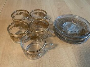 Čajový servis zlacený