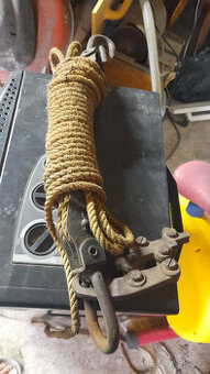 lano s kladkou retro