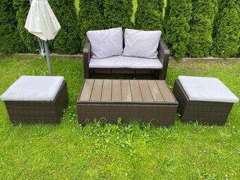 Set zahradního nábytku z umělého ratanu