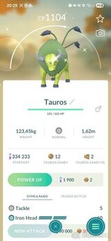 Shiny tauros a dynamax malmar v Pokémon go