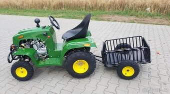 Dětský čtyřtaktní zahradní traktor s přívěsem 110c