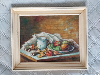 Olejomalba zátiší 60x49,5x4 cm