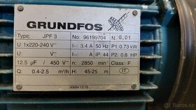 Prodám jednofázový motor od čerpadla Grundfos. - 1