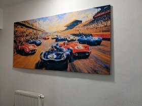 Prodám nový obraz Le Mans obří formát 195x 95cm - 1