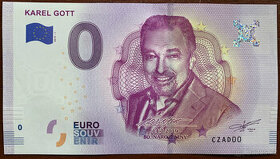 0 Euro souvenir bankovka Karel Gott