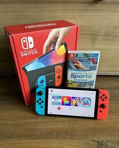 Nintendo Switch OLED + hra Sports (Záruka)