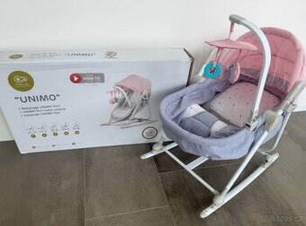 Postýlka, kolébka, lehátko, houpátko a dětská židle 5 v 1
