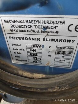 Šnekový dopravník - 1