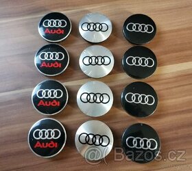 středové krytky Audi 60mm nebo 56mm cerne cervene poklicky
