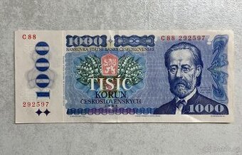 Stará bankovka 1000 Kčs