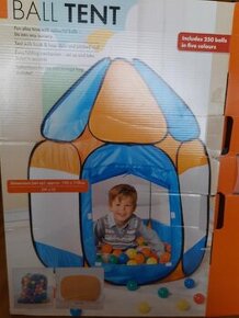 Dětský skládací stan - nový + cca 30 plastových míčků