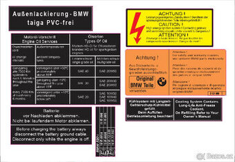 Štítky BMW e10, e12, e24...
