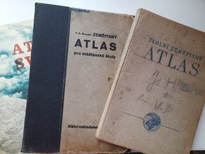 Školní atlas 1934, 1958 a 1971 - 1