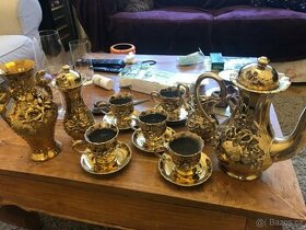 Luxusni zlaty zamecky cajovy porcelan. - 1