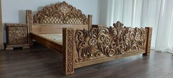 Drevená posteľ 180×200 vrátane ortopedických roštov
