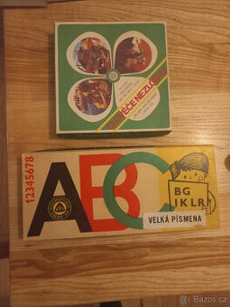 Retro cestovní Člověče nezlob se Chemoplast, retro Abeceda