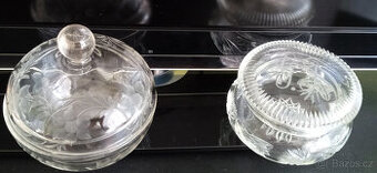 Velké dozy/ cukřenky - broušené