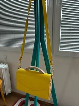 Žlutá kožená kabelka handmade - Danni Design