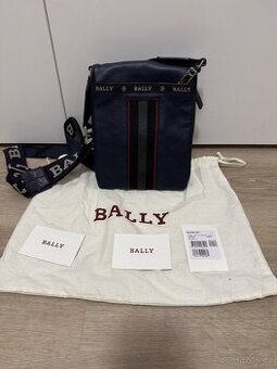 Kožená taška Bally - modrá