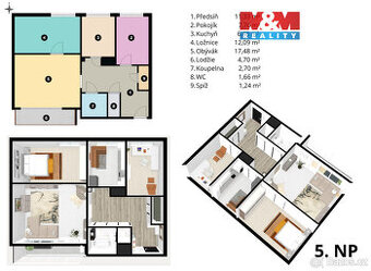 Prodej bytu 3+1, 66 m², Brno, ul. Dunajská