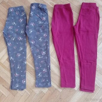 4x zateplené legíny 122/128 (dvojčata)