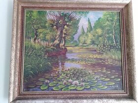 Obraz signovaný Fr. Fusek V. 60 cm D. 70 cm