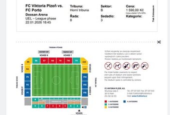 Vstupenka na zápas Evropské ligy