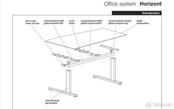Techo Horizont 120x80cm kancelarsky stul. Cena za 1ks