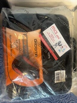 Optická USB myš v setu s taškou na notebook