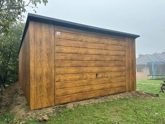 Plechová garáž 4x6m.