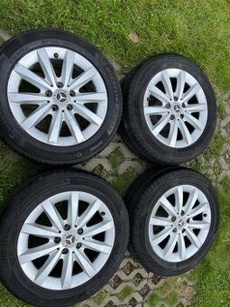 4x alu disky 5x112 R16 Mercedes, letní pneu