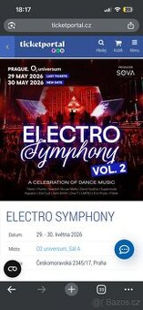 ELECTRO SYMPHONY 2 vstupenky