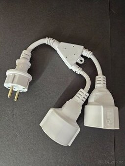 Venkovní prodlužovací kabel 2 zásuvky, 35cm