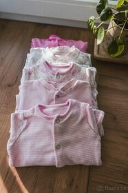 Pyžamové body - holčička 0-3 měsíce, 5 kusů