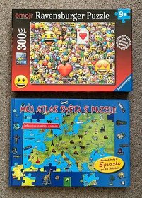 Atlas světa puzzle + emoji puzzle - 1
